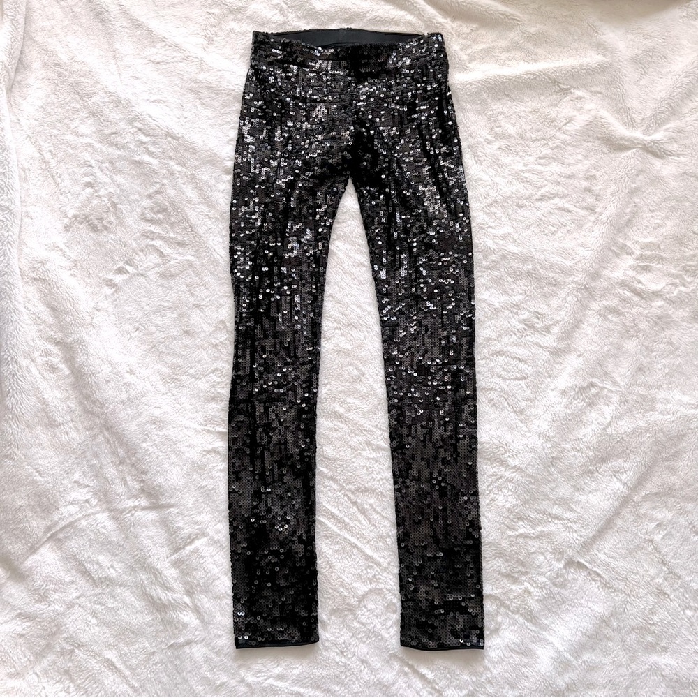 Express Design Studio | black sequin leggings